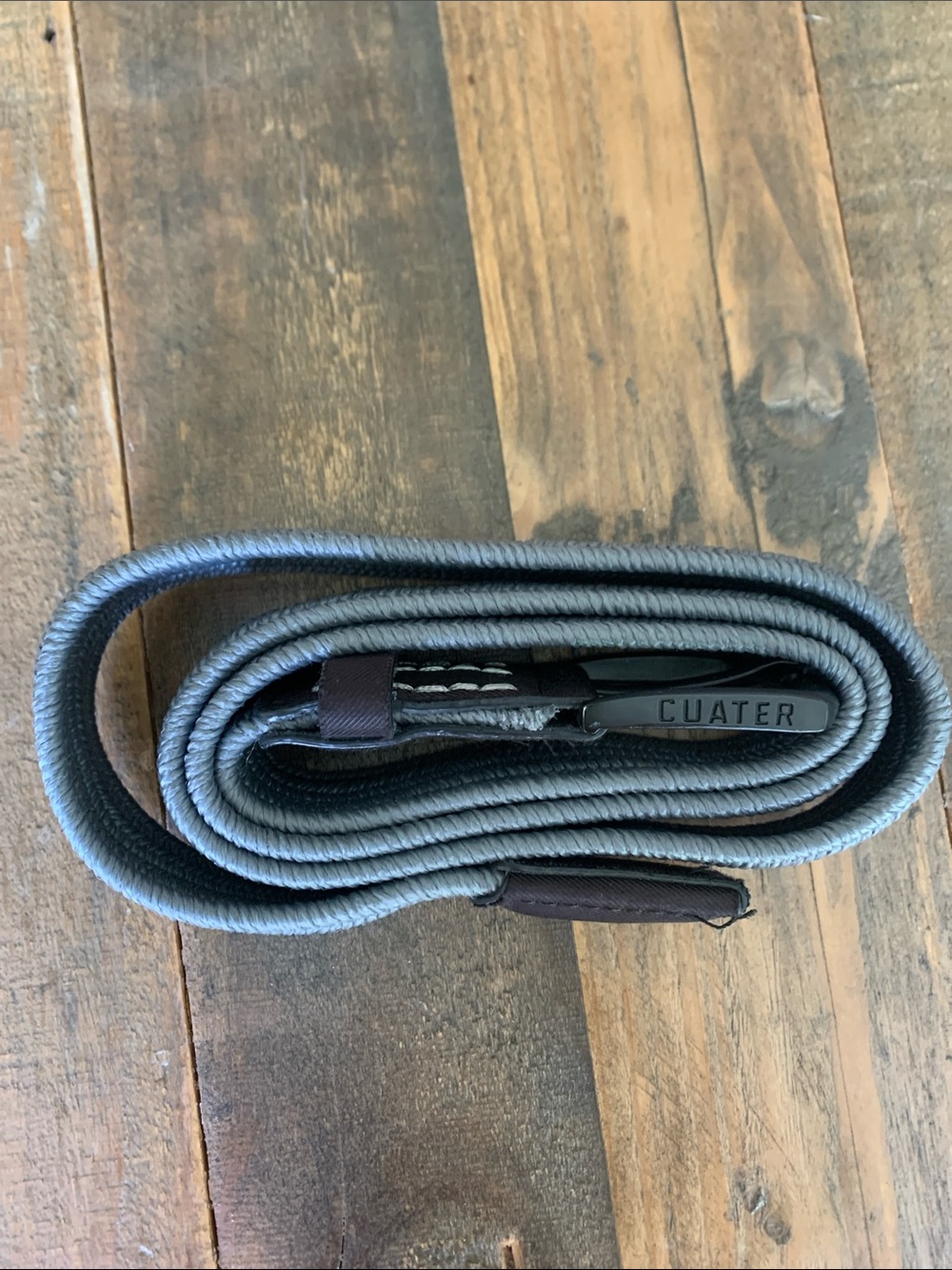 Travis Mathew Gray Webbing Belt with Low-Profile Buckle